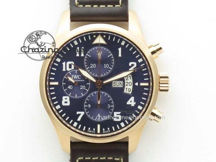 MIROTIME 1221 Pilot Chrono Spitfire IW387903 SS ZF 1:1 Best Edition Black Dial on Brown Leather Strap A OdorResistant 7127
